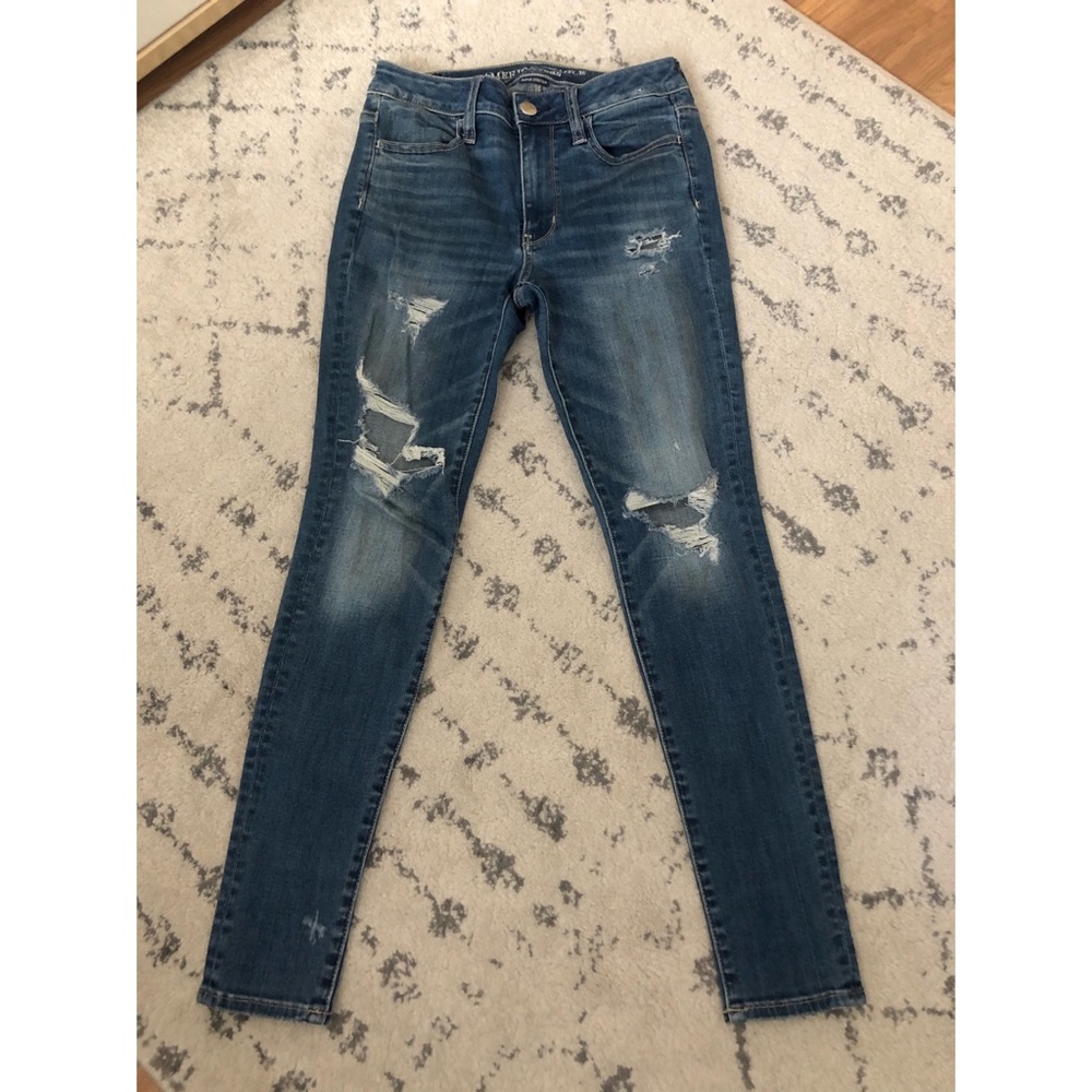 American Eagle Super Stretch Ripped Jeans